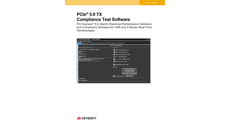 D9050PCIC PCIe 5.0 TX Compliance Test Software
